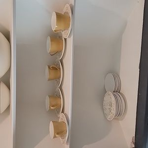 Full set vintage Mid century modern Golden Meadow Sheffield plate set